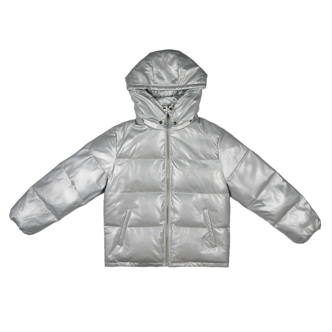 Winter Leather Jacket Fly - Chrome Grey